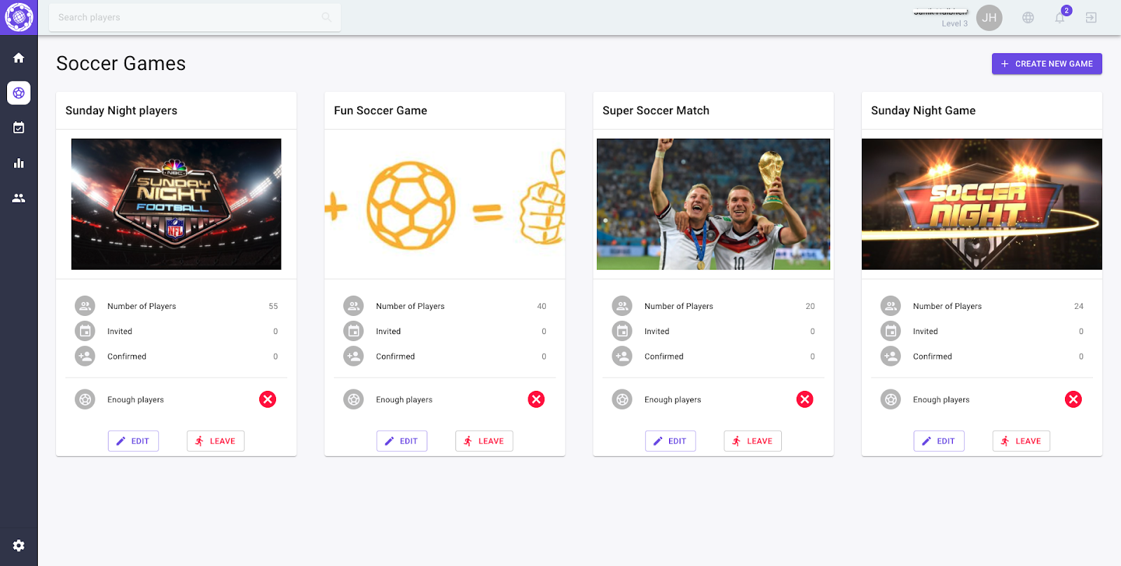 Soccer Evolved Games
